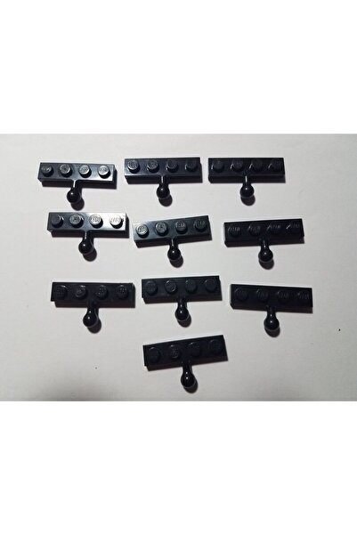 LEGO Custom Aksesuar Plate Modified 1 x 4 Tow Ball Çekici Siyah Tuğla 4 adet ...