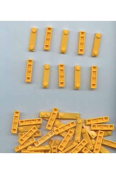 LEGO Custom Accessory Plate Modified 1 x 4 Stud Groove Light Orange Brick 4 pieces to send