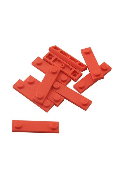 LEGO Custom MOC Accessory Plate Modified 1 x 4 Stud Groove Coral Brick 8 pieces to send