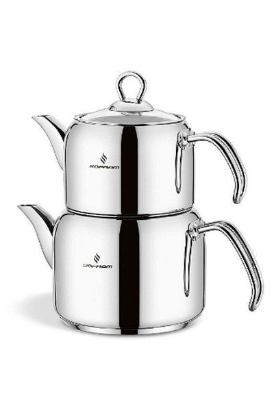 Sofram غطاء بخار ناعم إبريق شاي فولاذي صغير
