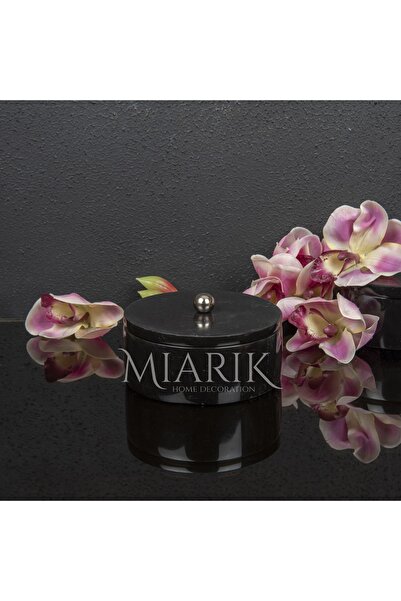 MIARIK DESIGN & DEKORASYON Dekoratif Mermer Pirinç Kulplu Dekoratif Kutu