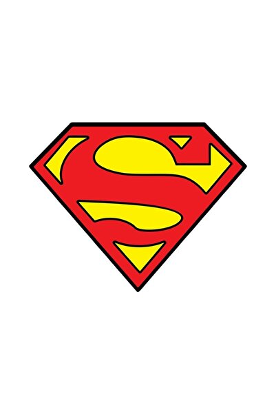 MegaSticker Superman Logo Araba, Motorsiklet, Kask, Laptop,cam Sticker 14x13 Cm