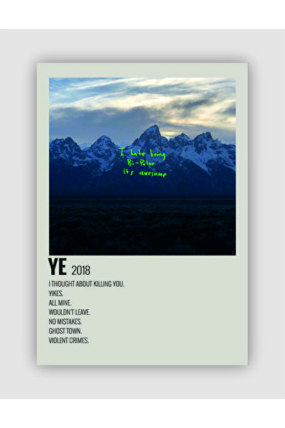 fırsatlar diyarı Kanye West - Ye Duvar Posteri - Duvar Dekoru - Kalın Kağıt -...