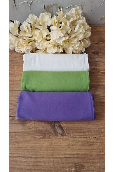 Nilbutik Hijab Women's Cotton Crash Jazz Shawl Model-Set of 3