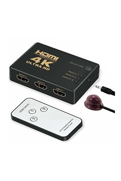 Genel Markalar HDMI BİRLEŞTİRİCİ 3 CİHAZ GİRİŞ 1 MONİTÖR ÇIKIŞ KUMANDALI CLAS...