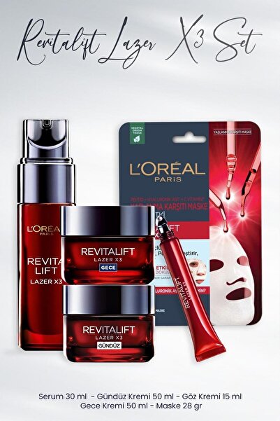 L'Oreal Paris Revitalift Lazer X3 Yaşlanma Karşıtı Bakım Seti
