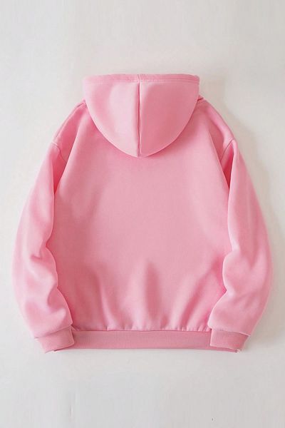MODAGEN Unisex ροζ βαμβακερό φούτερ με στάμπα Καλιφόρνιας με κουκούλα