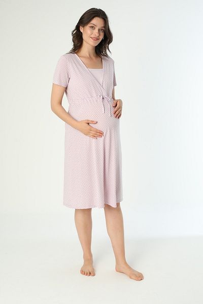 Miss Dünya Lissa Lilac Maternity and Maternity Nightgown Set