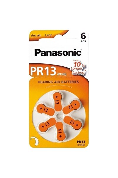 PANASONIC Pr-13-48/6lb Işitme Cihazı Pili 1,4 Volt 300 Mah 6'lı