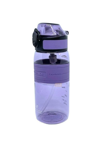 Uzspace 440ml Mini Size Silicone Body Tritan Water Bottle with Straw (No Bite)