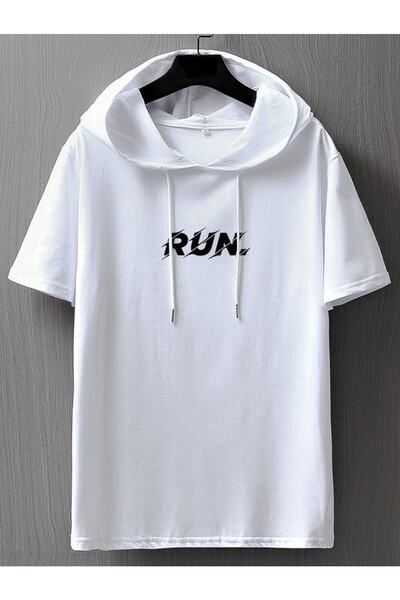 İmpavido oversize t-şhirt siyah baskılı ''RUN''