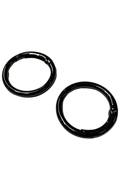 EleganTShoP Μεταλλικό δαχτυλίδι τσάντας με ελατήριο 1 ζευγάρι