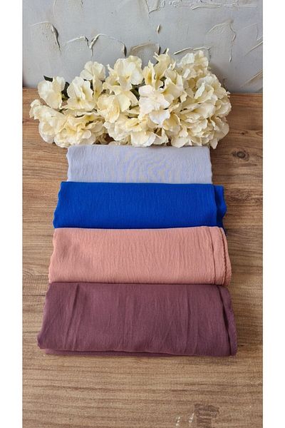 Nilbutik Hijab Women's Cotton Jazz Shawl Model-Set of 4