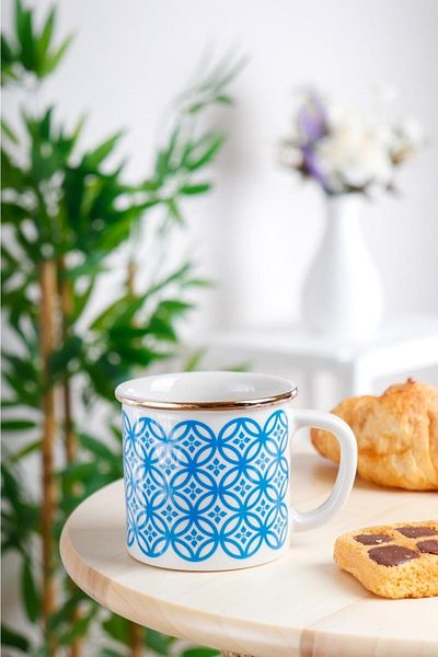 HOMENIVA Blue Morocco Porcelain Mug