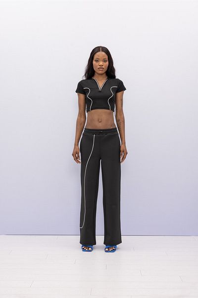 ŞEBNEM GÜNAY Black Contour Trousers