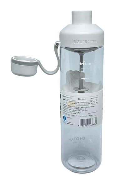 Shotay 680ml New Collection Detox Wide Mouth Tritan Water Bottle with Measuring Scale