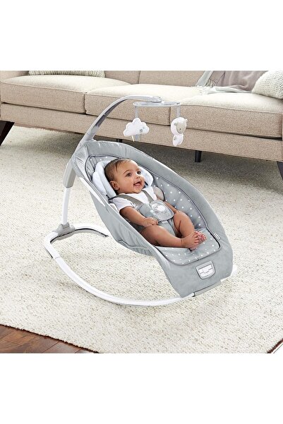 Ingenuity Fedai Bebek ve Çocuklar için Salıncak, Kuzu Kucakla, Titreşimli, 2 Peluşlu Oyunun Yayı