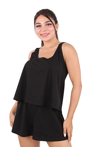 DİVİSTA Set pantaloni scurți negri