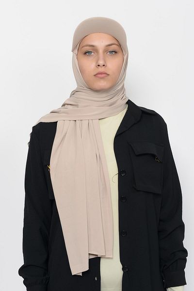 Altobeh Πρακτικό Καπέλο Lycra Shawl-σκούρα κρέμα
