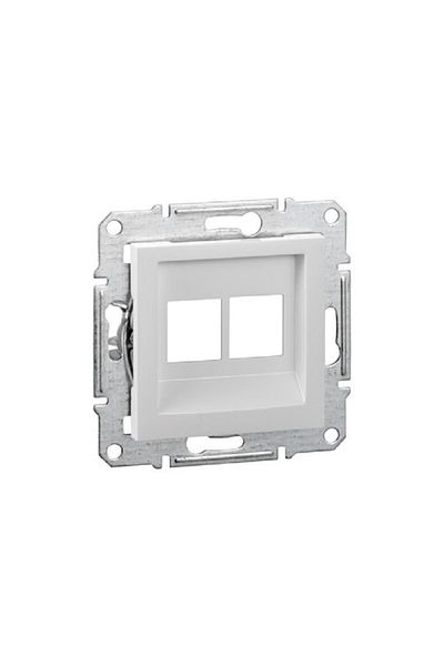Schneider Electric Asfora 2*rj45 Connectorless Data Plug White, Frameless