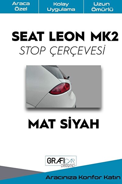 GRAFİCAR سيات ليون Mk2 - إطار التوقف؟ ملصق، سهل الاستخدام، يدوم طويلاً/متوافق...