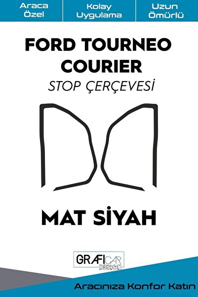 GRAFİCAR ملصق إطار إيقاف Ford Tourneo Courier - أسود غير لامع سهل الاستخدام -...