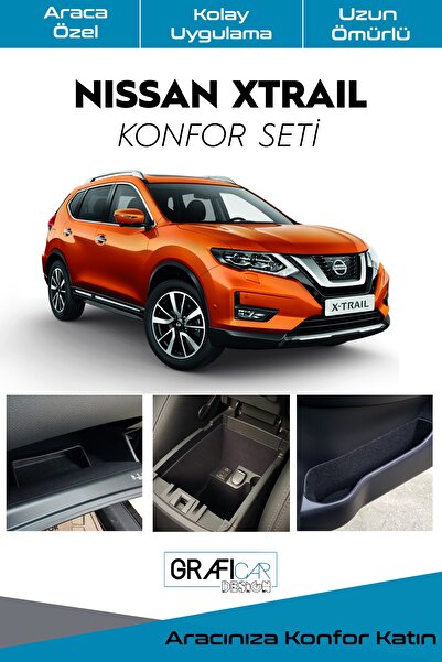 GRAFICAR DESIGN مجموعة الراحة نيسان إكس تريل - طلاء مخملي من القماش الداخلي -...