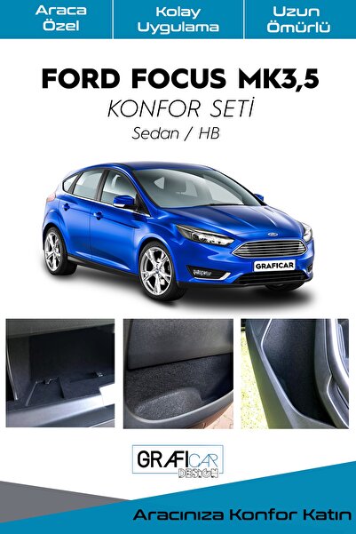 GRAFICAR DESIGN Ford Focus Mk3.5 Compatible Comfort Set-Ware Pockets Fabric C...