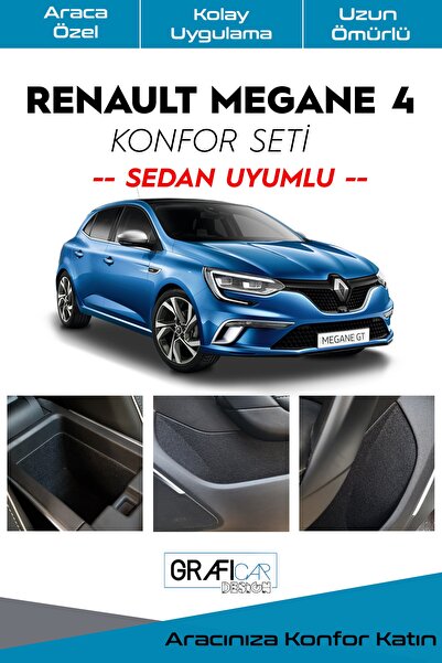 GRAFICAR DESIGN مجموعة الراحة المتوافقة مع سيارة Renault Megane 4 Sedan - غطا...