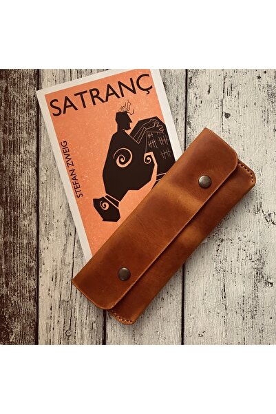 Mess collection El Yapımı Hakiki & Gerçek Deri Yatay Kalemlik/kişiye Özel Hed...