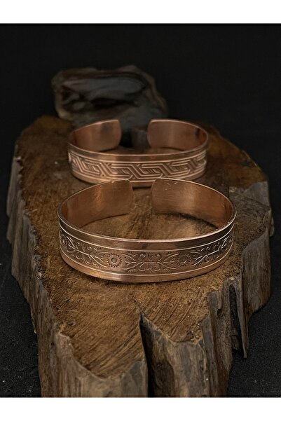 Rupen Kraft Handmade Embroidered 100% Copper Pure Copper Bracelet Unisex 2 Pi...
