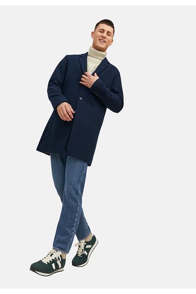 Jack & Jones Mantel MORRISON Wollmantel mit drei Knöpfen und Eingrifftaschen