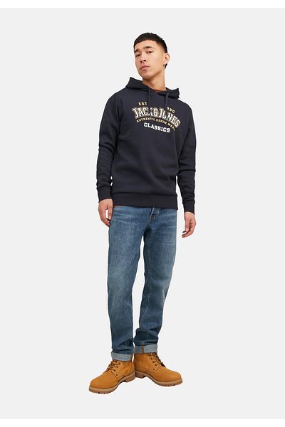 Jack & Jones Kapuzenpullover LOGO Hoodie mit Tunnelzug und Label-Print