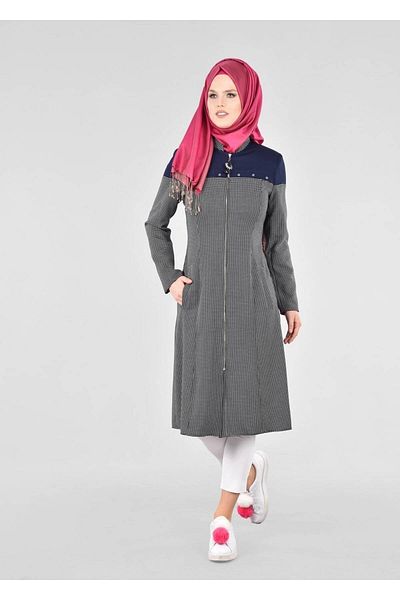 TRENDTESETTÜR Γυναικείο Navy Blue T 1734 Forever Hijab Trench