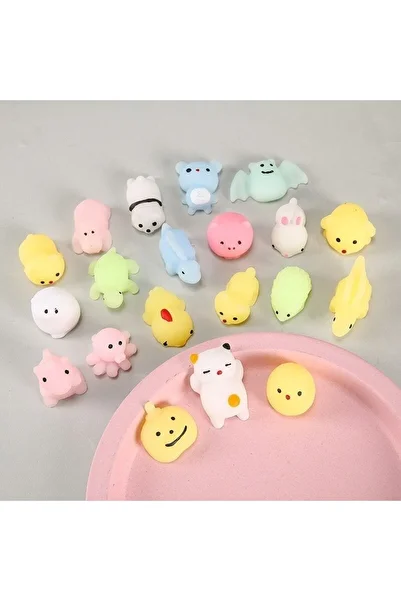 Bluoklight 10 Pieces Squishy Soft Stress Children's Toy Fun Funny Gift Ball Animal Sukushi Toy