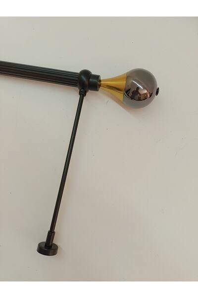 BeSe HOME Damla Raysız Metal Rustik 100 Cm Perde Askısı Perde Kornişi