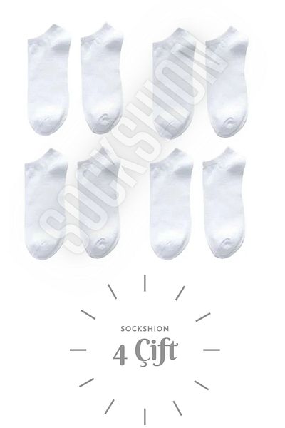 SOCKSHION Unisex 4 Pairs Cotton Booties Socks - Comfortable and Stylish Design