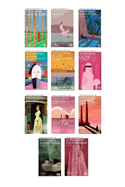 TÜRKİYE İŞ BANKASI KÜLTÜR YAYINLARI Modern Klasikler-Anton Çehov 11 Kitap Set