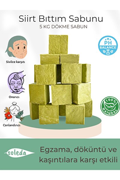 SOLEDA Siirt Saf Bıttım Sabunu 5 KG
