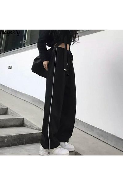 DENİKK Y2k Πλεκτό παντελόνι/φόρμα με φερμουάρ Unisex