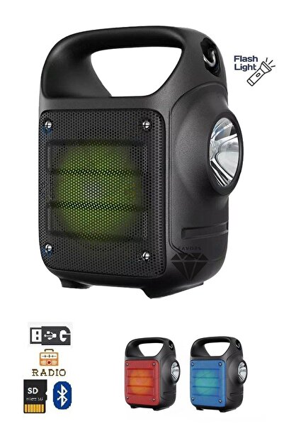 Favors Taşınabilir El Feneri Özellikli Bluetooth Hoparlör Usb/fm Radyo/sd Kar...