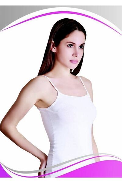 Dono Women's White Color 3 Pack Rope Strap Cotton Lycra Undershirt