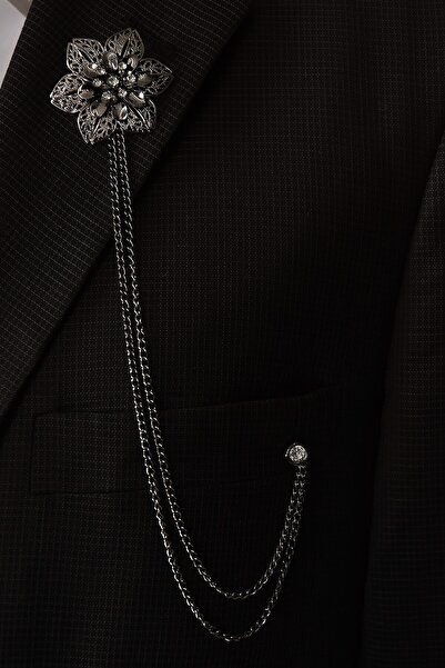 Elegante Cravatte Taşlı Premium Ceket Yaka İğnesi