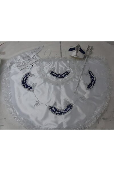 PAZARSEN Σετ ρούχων περιτομής Λευκό-σκούρο μπλε 6 τεμαχίων