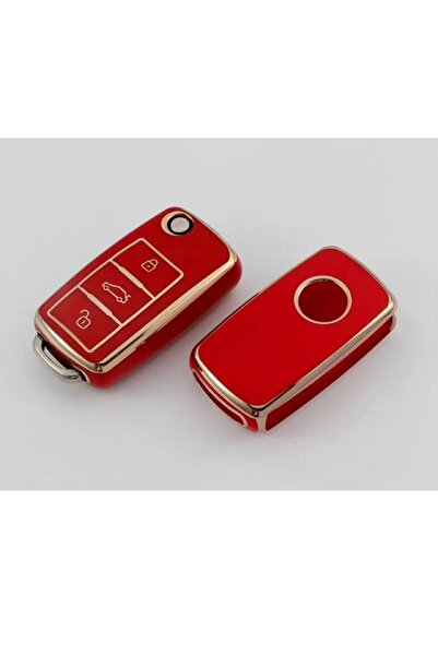 ŞENYILDIZ AKSESUAR حافظة حماية فاخرة لمفتاح Passat Amarok Transporter باللون ...