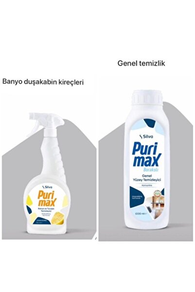 Silva Purimax Genel Yüzey Temizleyici Ve Purimax Banyo Ve Tuvalet Temizleyici...