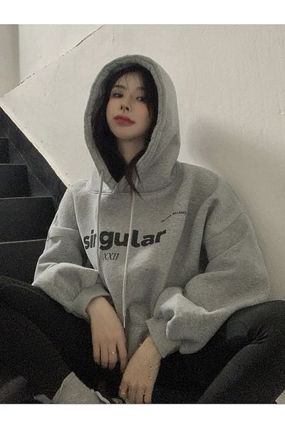 MOONBULL Unisex mikina velikosti XXL s potiskem a kapucí s kapucí