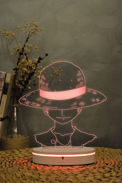 Yubi Design Monkey D. Luffy , One Piece 3 Boyutlu Dekoratif Gece Lambası 3d