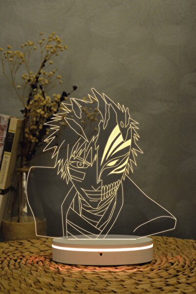 Yubi Design Kurusaki Ichigo , Bleach - 3 Boyutlu Dekoratif Gece Lambası 3d