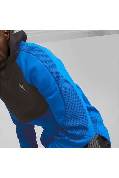 Puma Ανδρική αθλητική φόρμα EVOSTRIPE Full-Zip Hoodie DK Blue